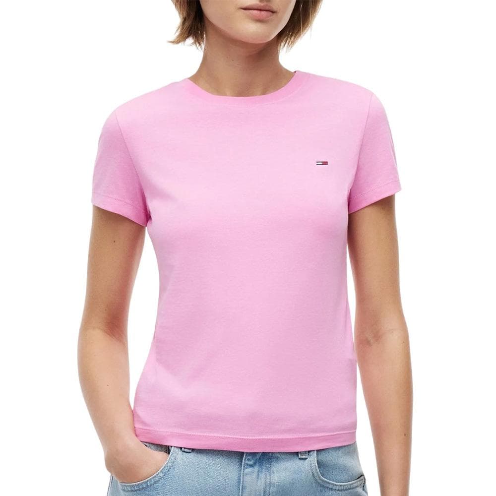 T-shirt Rose Femme Tommy Hilfiger Tjw C 1
