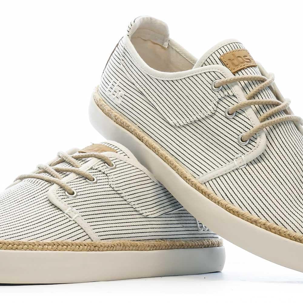 Baskets en Toile Beige/Marine Homme TBS RUKKWAI 7