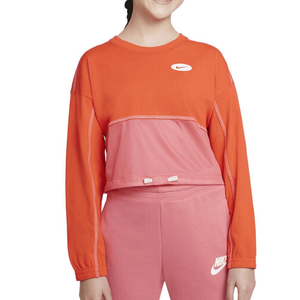 Sweat Orange/Rose Fille Nike Nsw 1