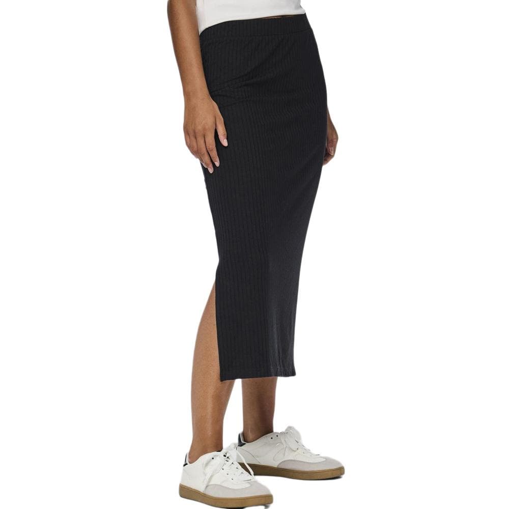 Jupe Midi Noir Femme Pieces Kylie 1