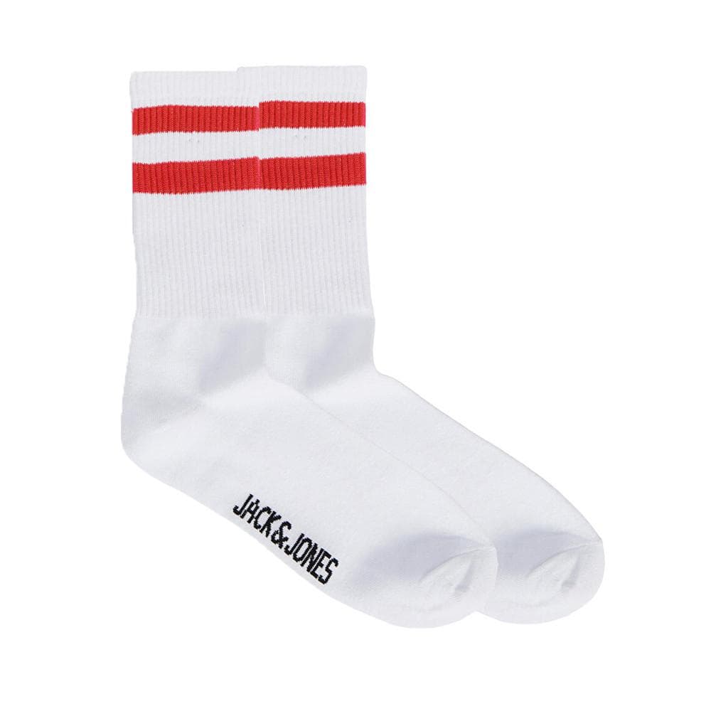 X1 Paire de Chaussettes Blanche/Rouge Homme Jack & Jones Tennis 1