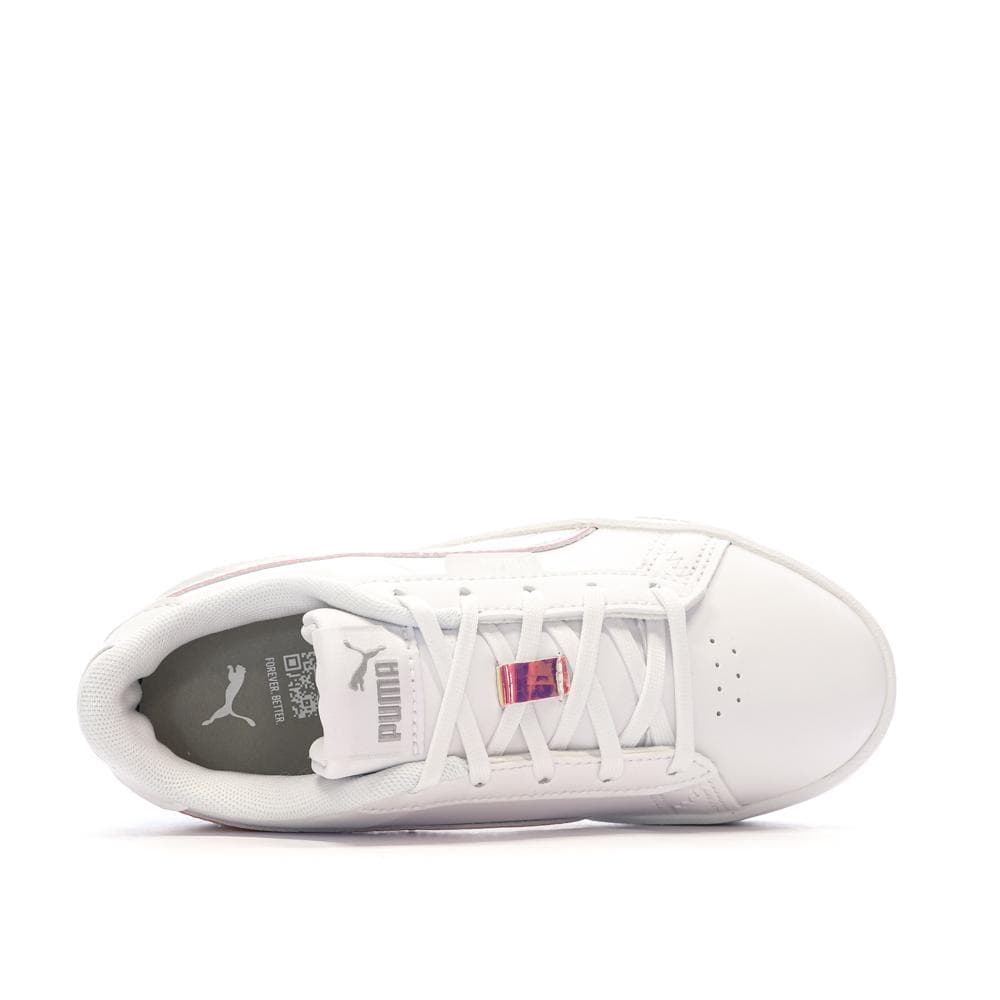 Baskets Blanc/Rose irisé Fille Puma Jada Holo 4