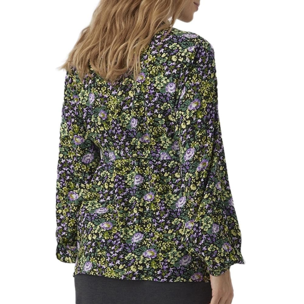 Blouse Noir/Jaune Femme Mamalicious Lia 2