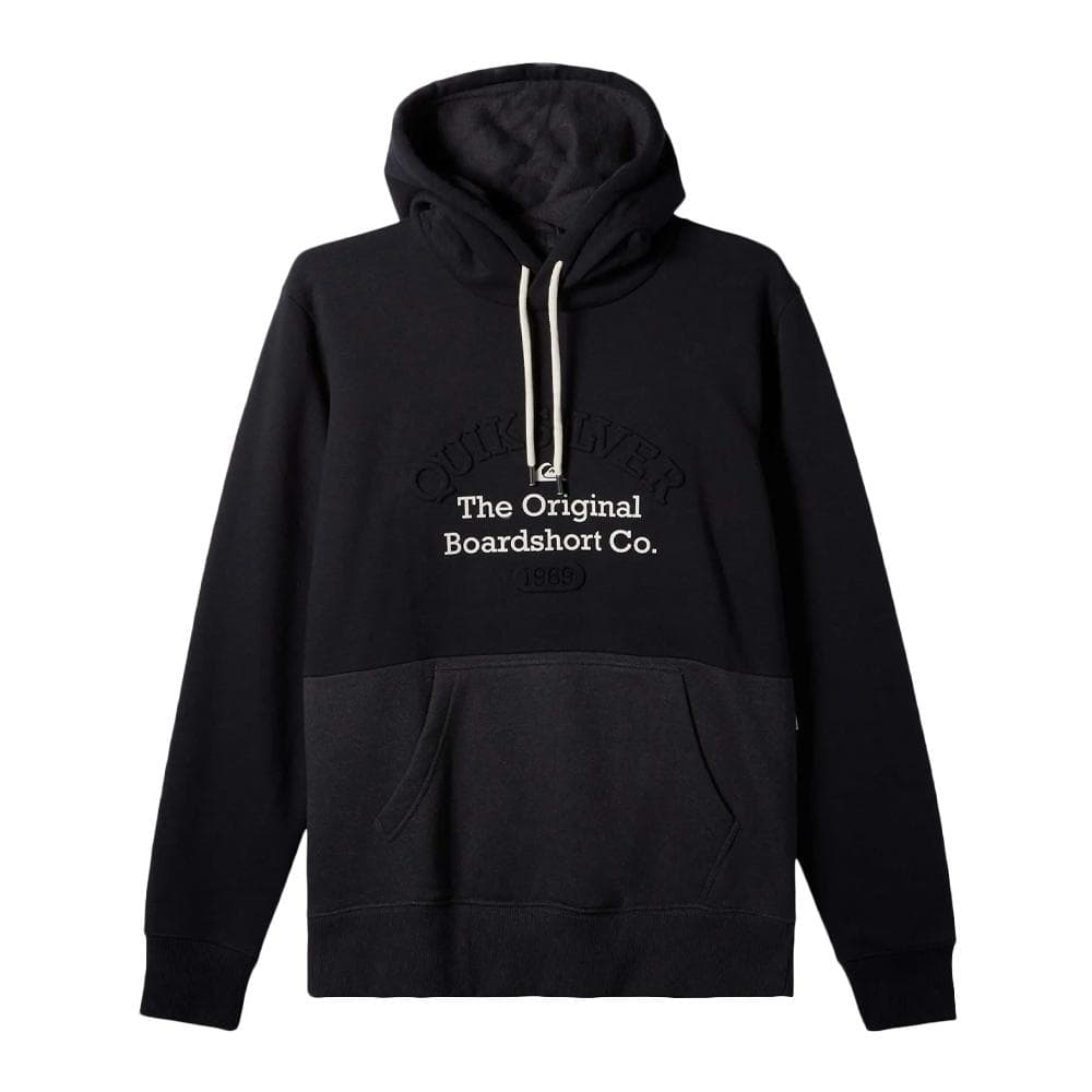 Sweat Noir Homme Quiksilver Emboss 1