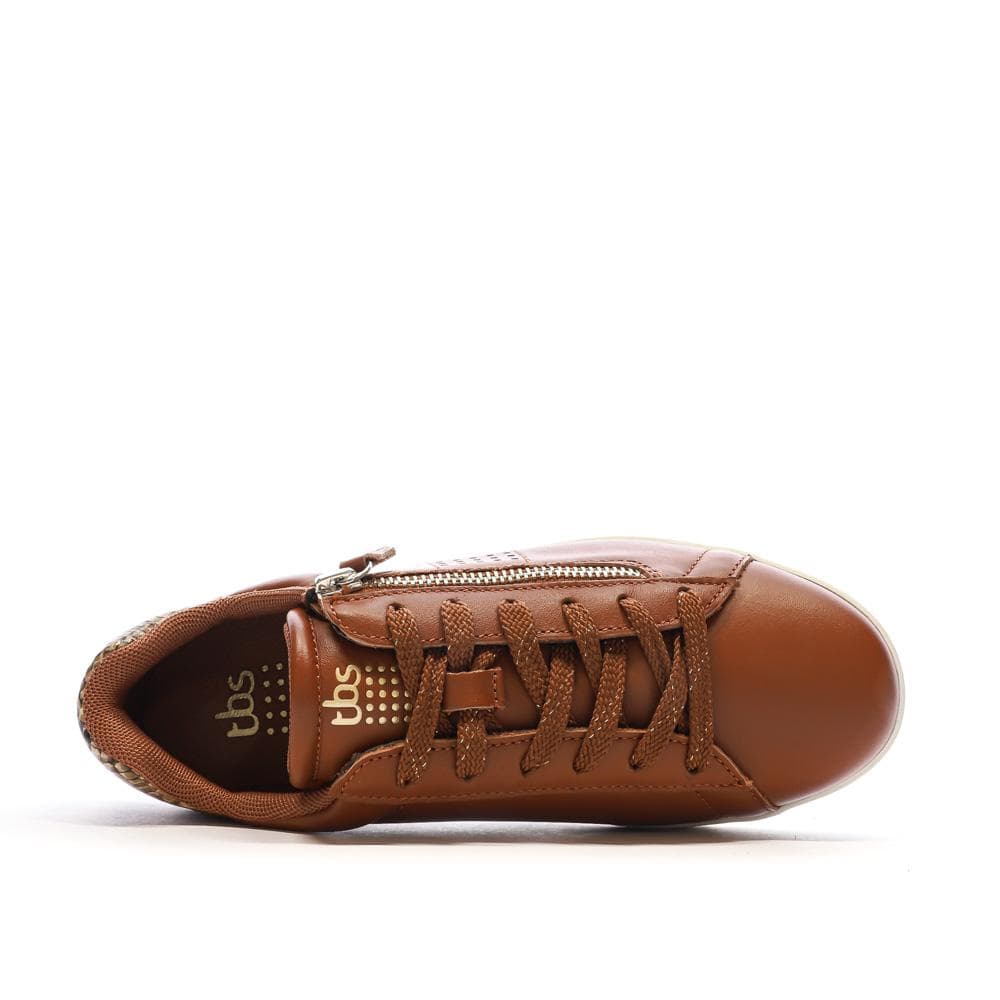 Baskets Cognac Femme TBS LORAZIP 4