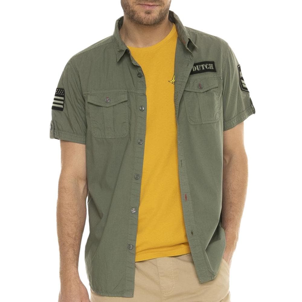 Chemise Kaki Homme Von Dutch Popline 1