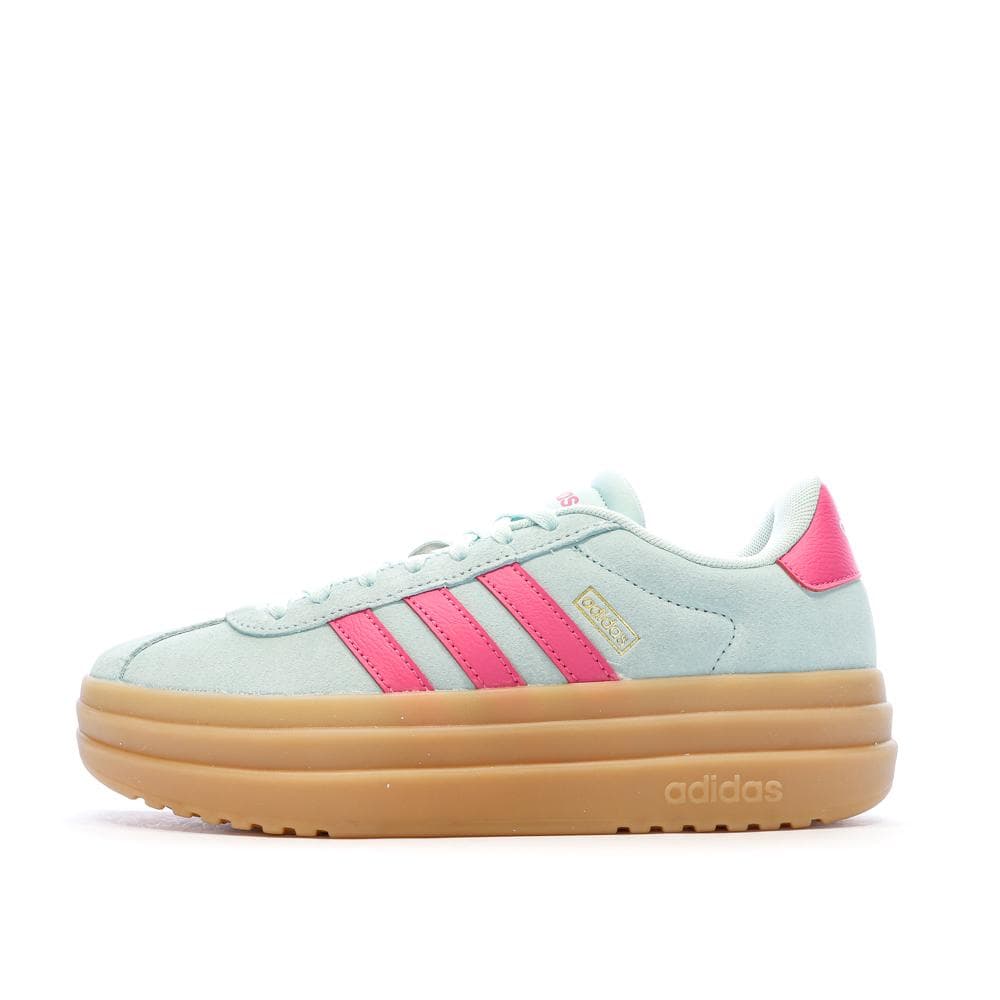 Baskets Vertes/Roses Fille Adidas Vl Court Bold 1