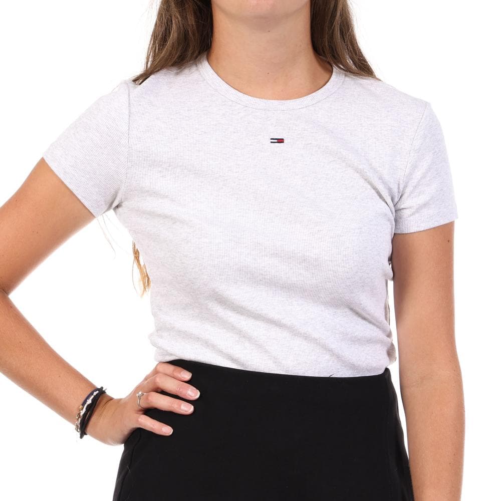 T-shirt Gris Femme Tommy Hilfiger Slim 1