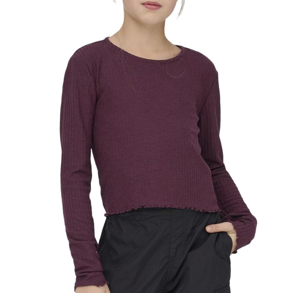 T-Shirt Manches Longues Prune Fille Kids ONLY Kognella 1