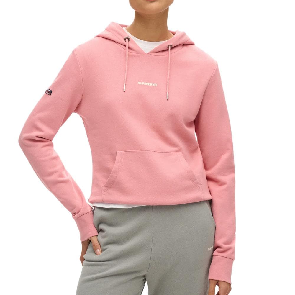 Sweat à Capuche Rose Femme Superdry Plain Hood 1