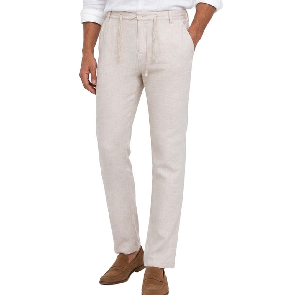 Pantalon Fluide Beige Homme Paname Brothers 1