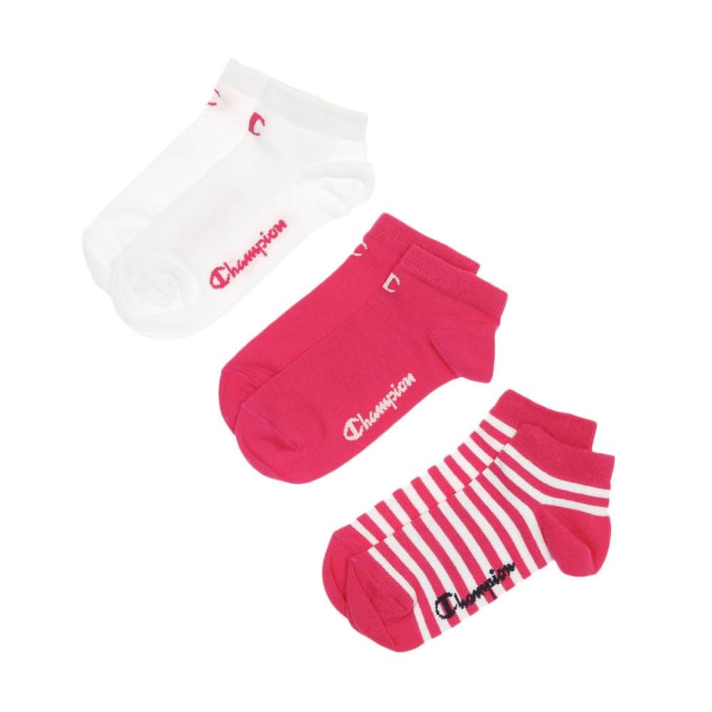 X3 Paires de Chaussettes Rose/Blanche Femme Champion 1