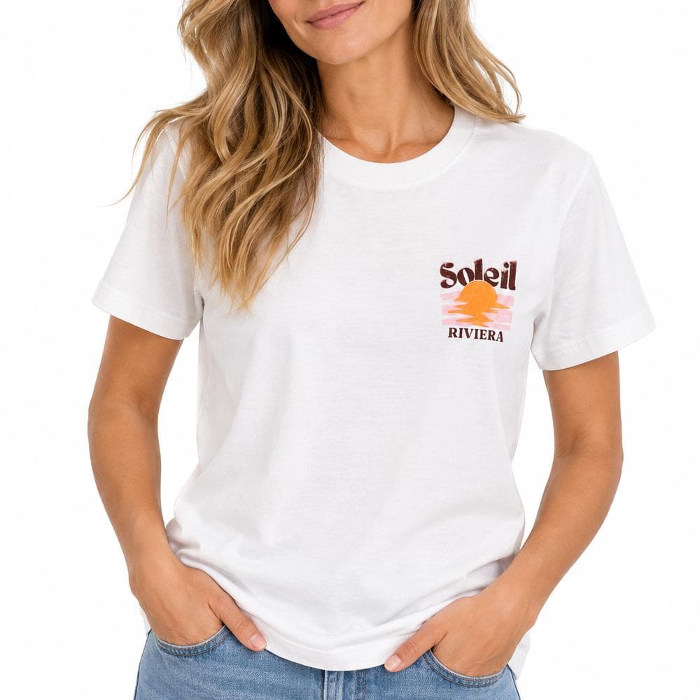 T-Shirt Blanc Femme Mère et Fille Le Soleil 1