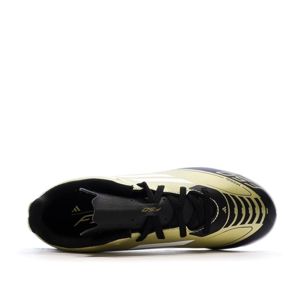 Chaussures de Foot Doré/Noir Junior Adidas F50 Club IN J Messi 4