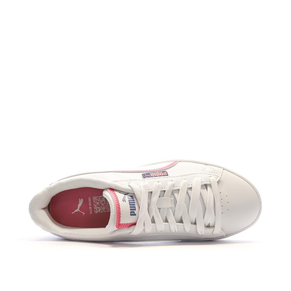 Baskets Blanches/Roses Fille Puma Jada 4