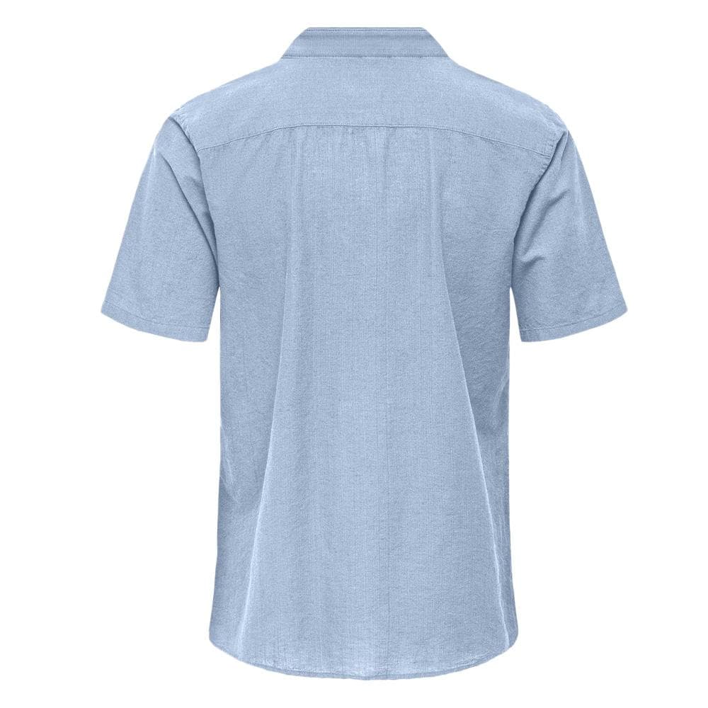 Chemise Manches Courtes Bleu Homme Only & Sons Cantley 2