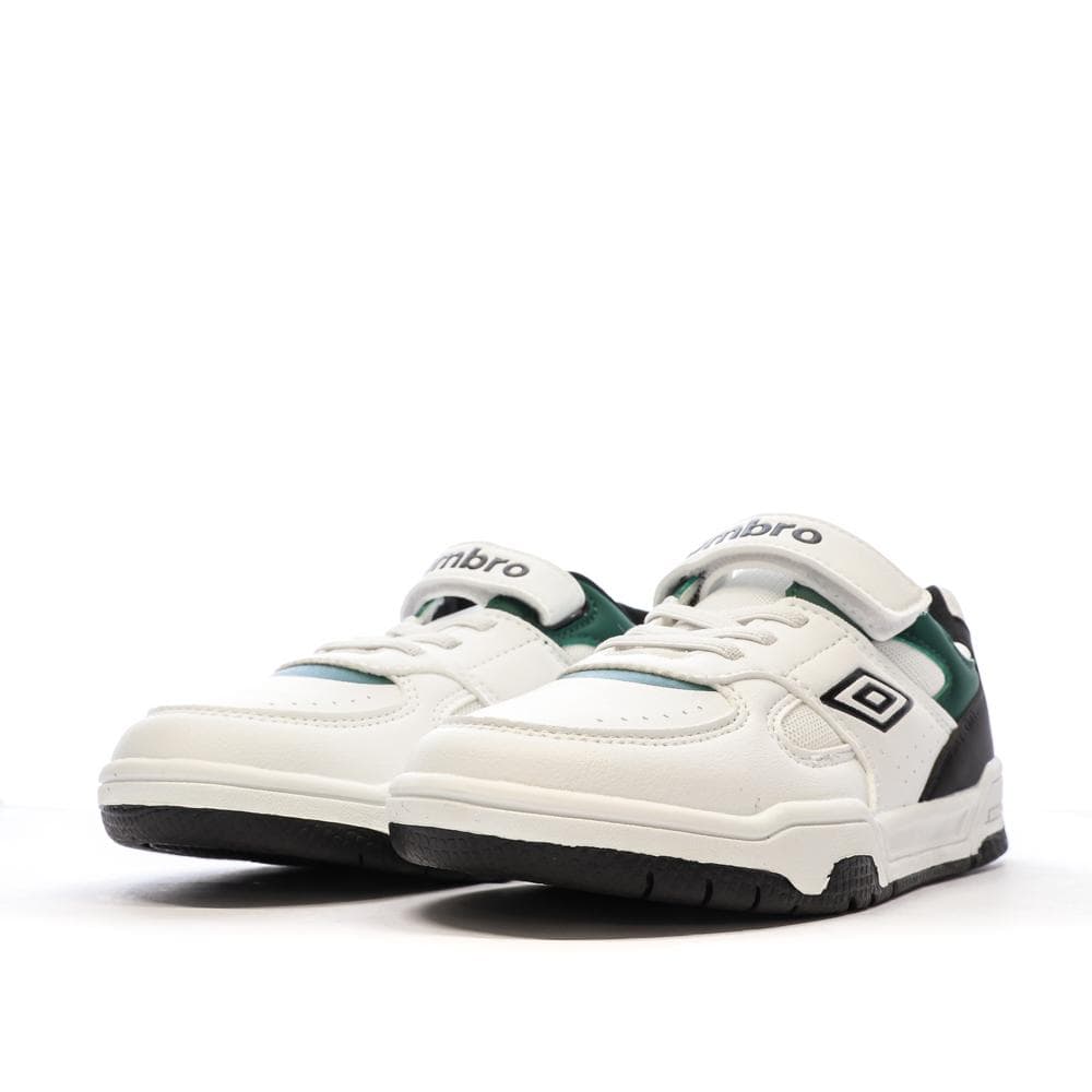 Baskets Blanches/Noires/Vert Garçon Umbro Travys 5