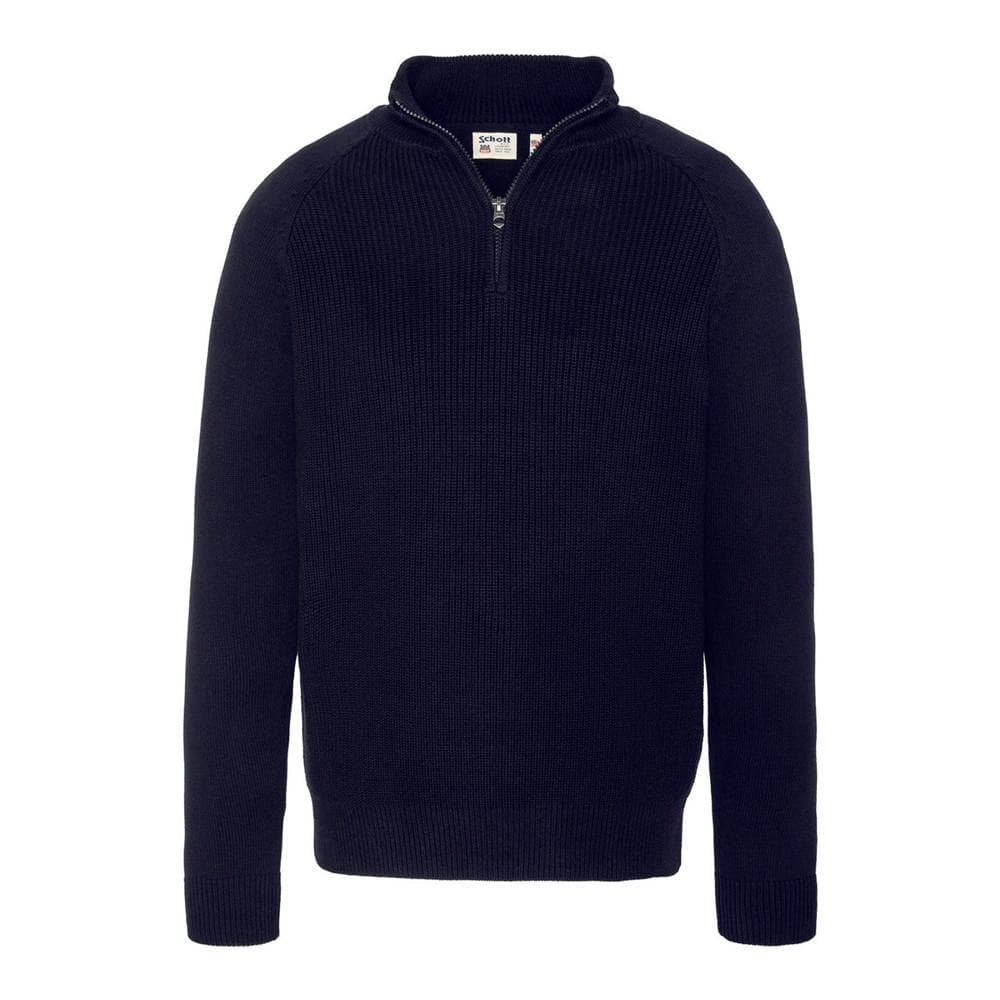 Pull 1/4 zip Marine Homme Schott Plali 1