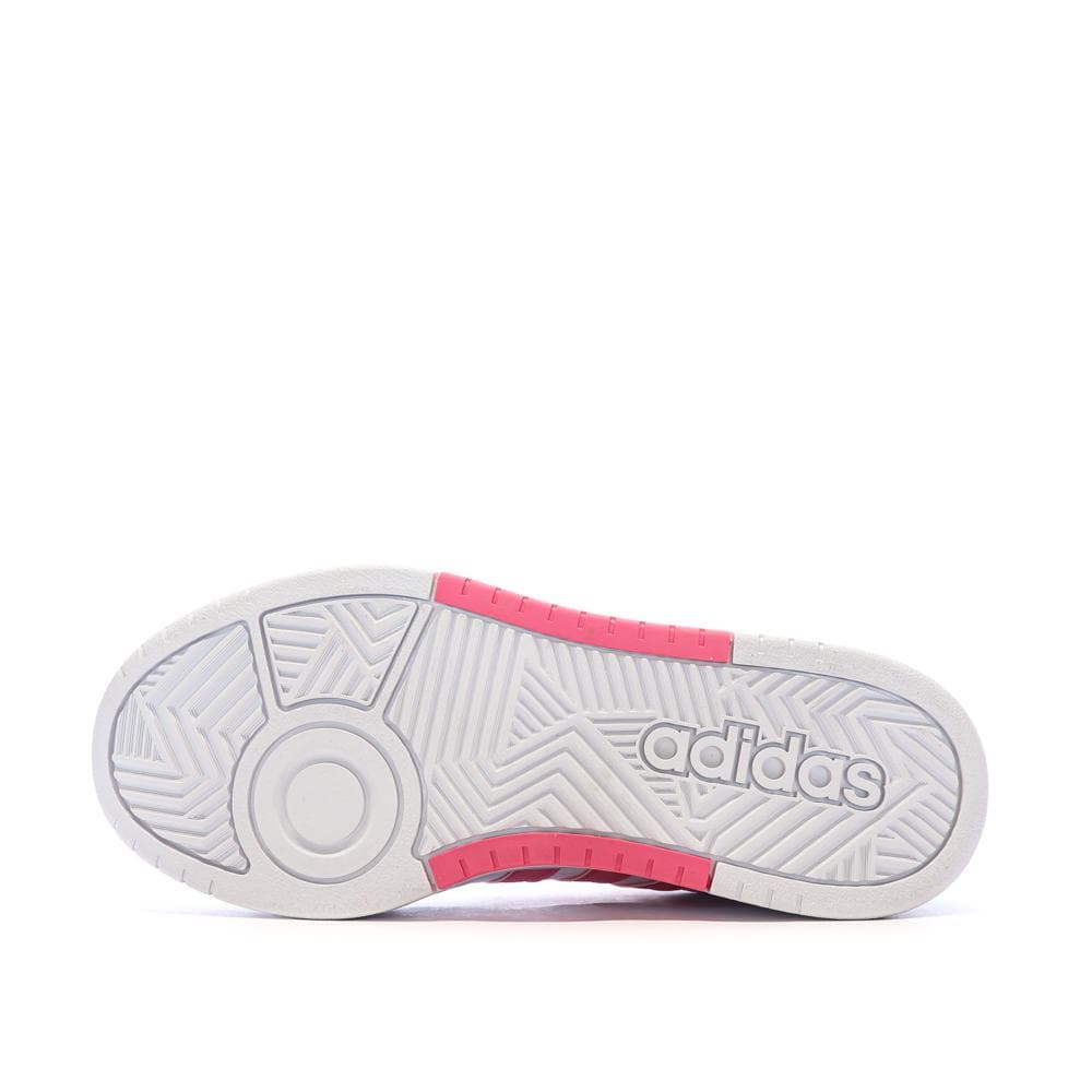 Baskets Blanches/Roses Femme Adidas Hoops 3.0 Bold 5