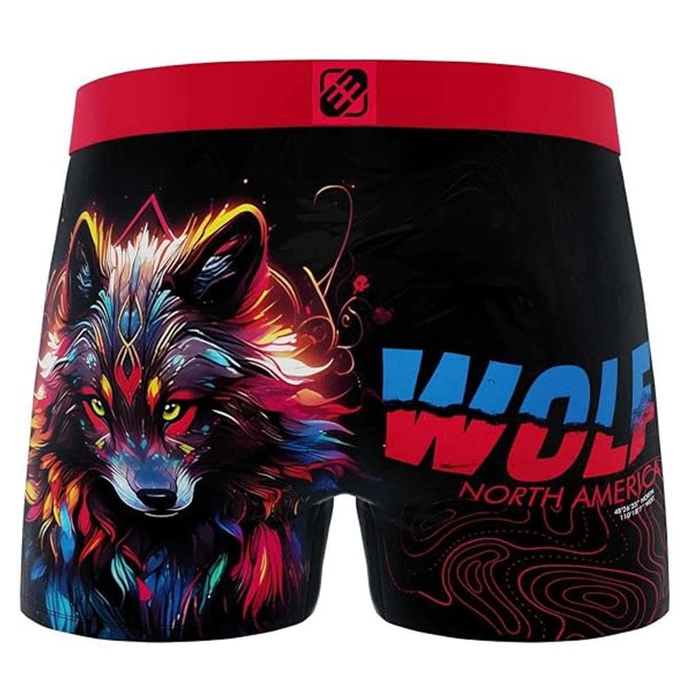 Boxer Noir/Rouge Garçon Freegun Loup 2