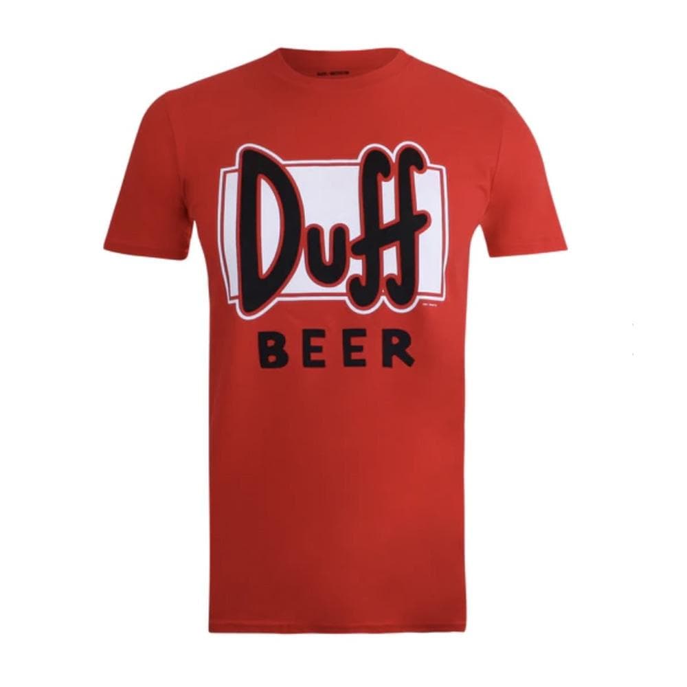 T-Shirt Rouge Homme The Simpsons Duff Beer 2