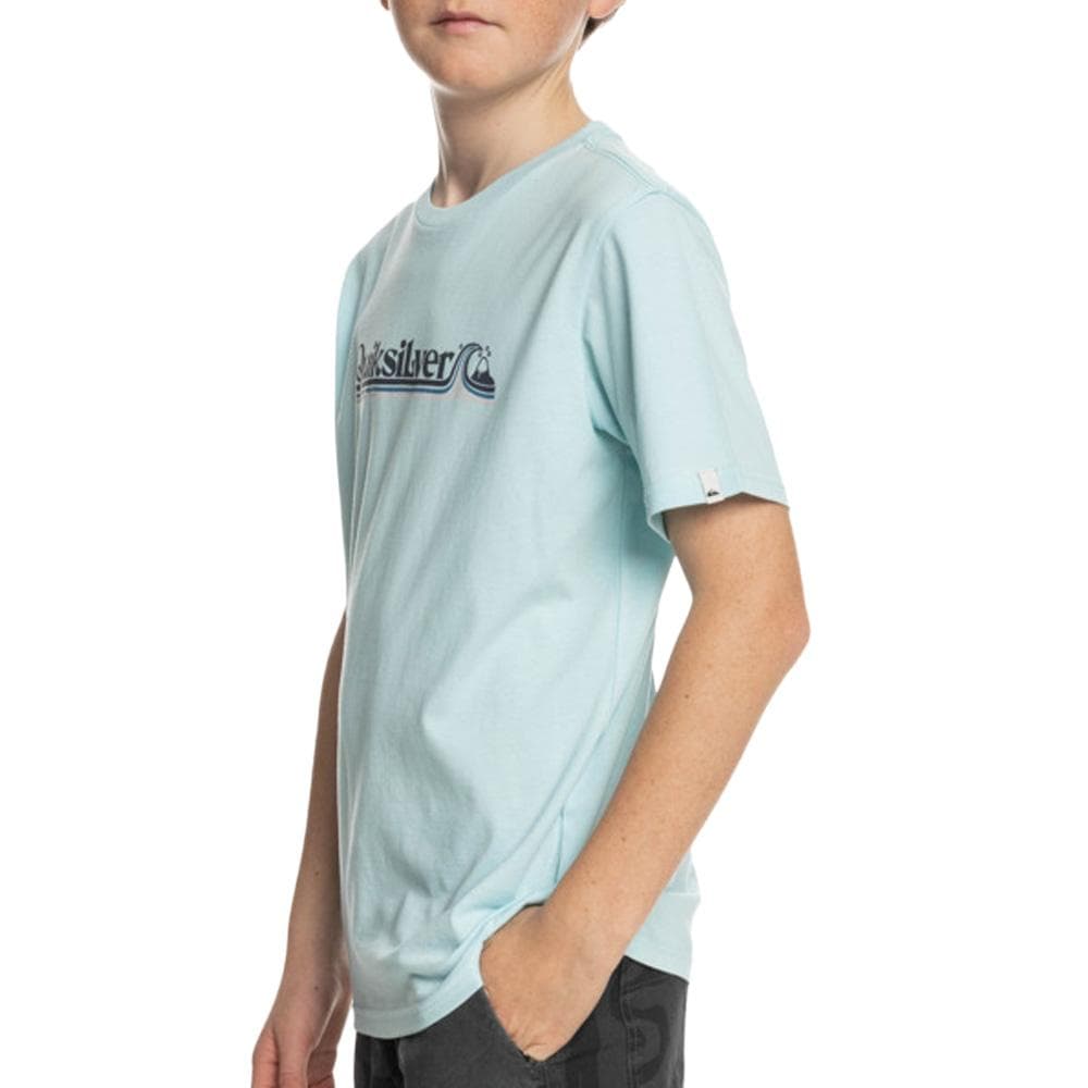 T-Shirt Bleu Homme Quiksilver Alllinedup 2