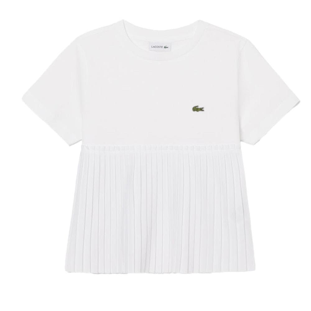 T-Shirt Blanc Fille Lacoste TJ8445 1