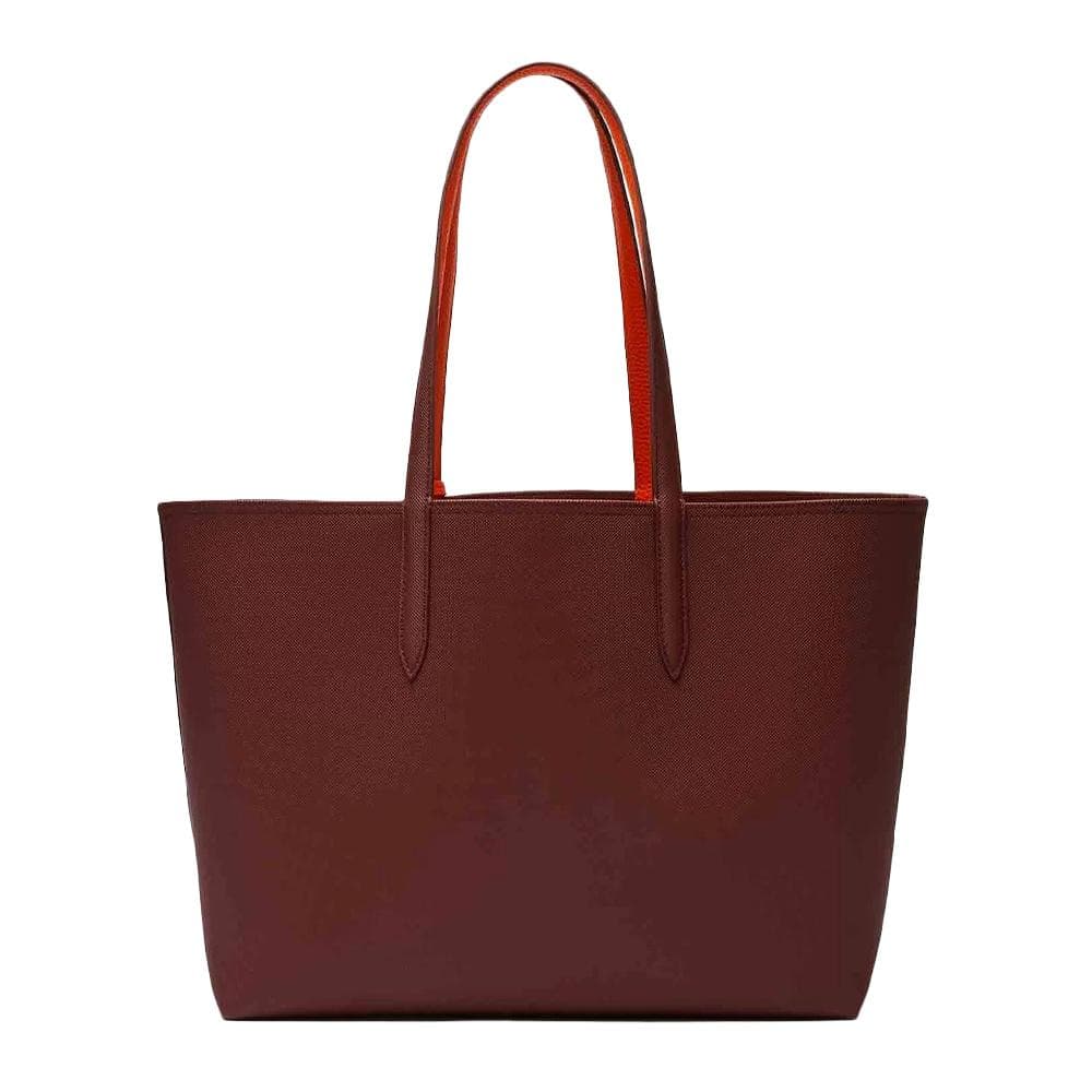 Sac Cabas Réversible Bordeaux/Orange Femme Lacoste Anna 2