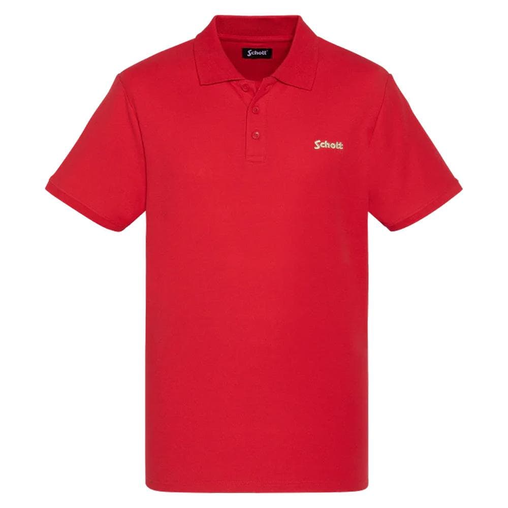 Polo Rouge Homme Schott PS0022 1