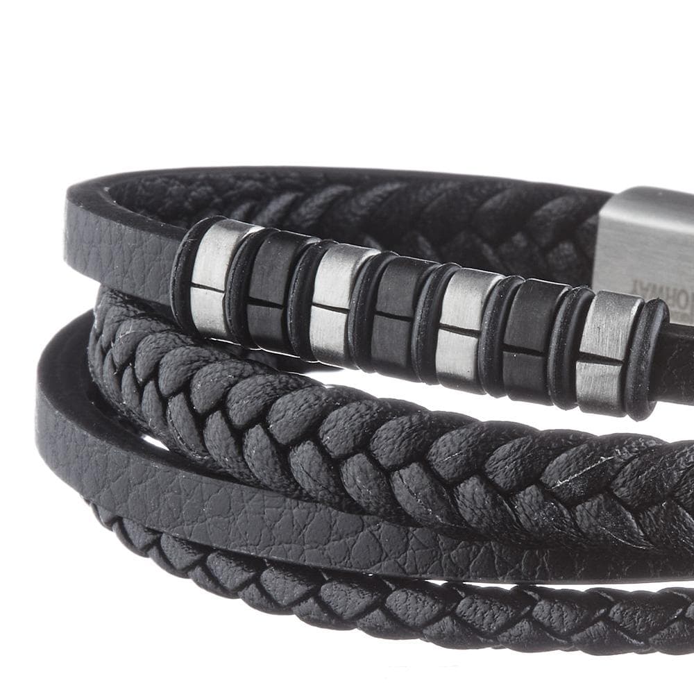 Bracelet Noir Homme Geographical Norway 315067 3