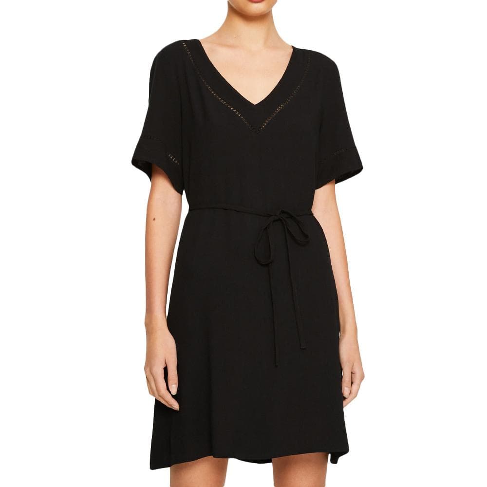 Robe Noir Femme Vila Detail 1