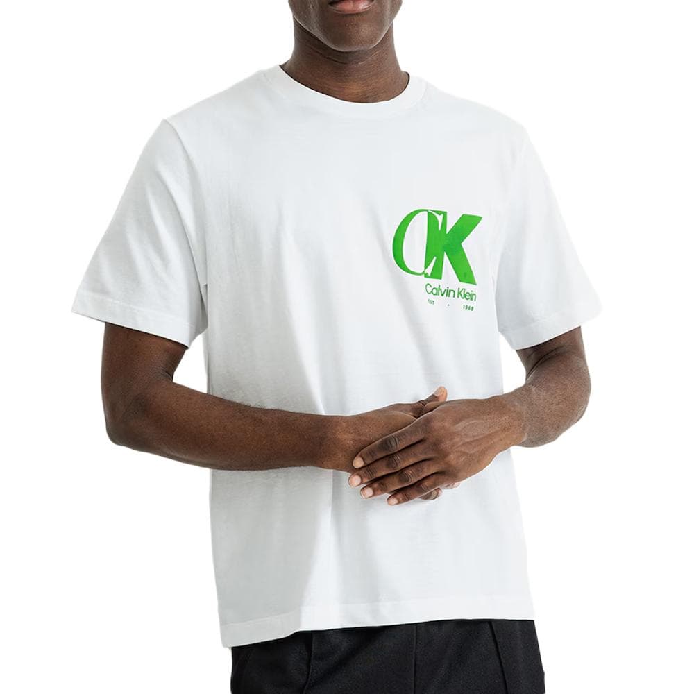 T-shirt Blanc Homme Calvin Klein Jeans Ss 20s Eu 1