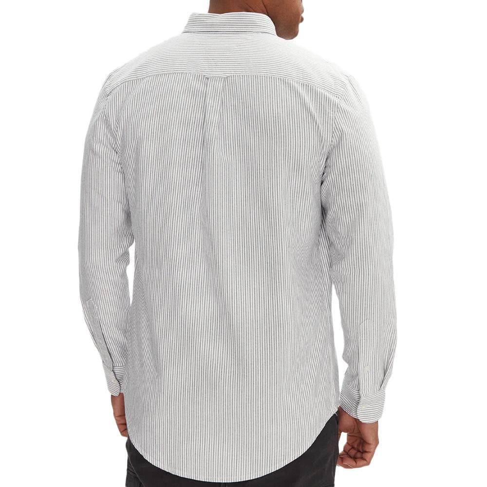 Chemise Rayures Blanc/Grise Homme Tommy Hilfiger Stripe Oxfo 2