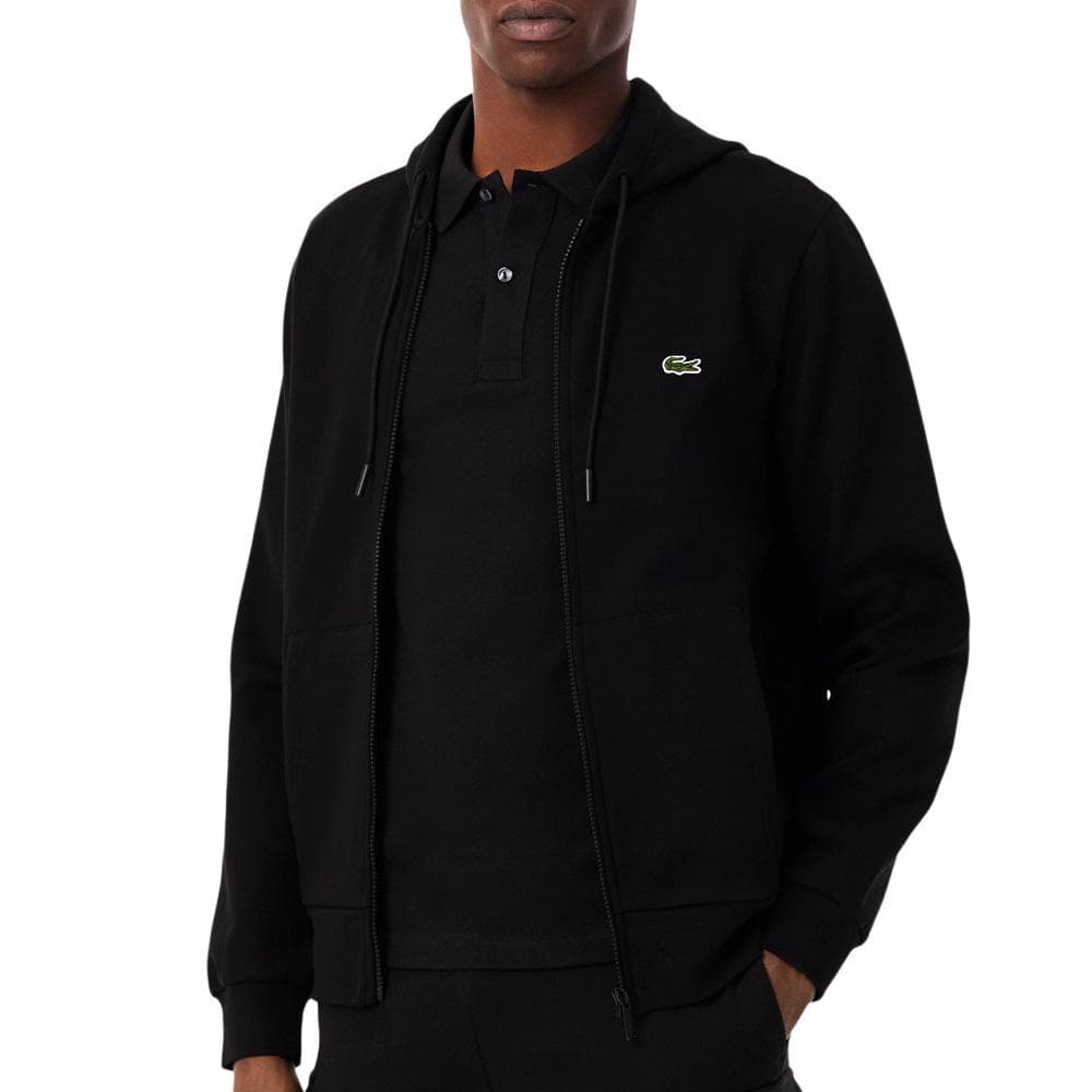 Sweat Zippé Noir Homme Lacoste Zipped 1