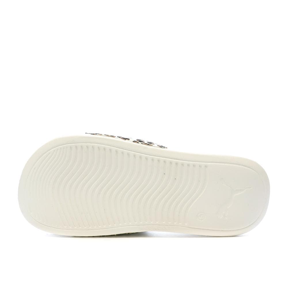 Claquettes Beige à Motifs Femme Puma Popcat 20 2