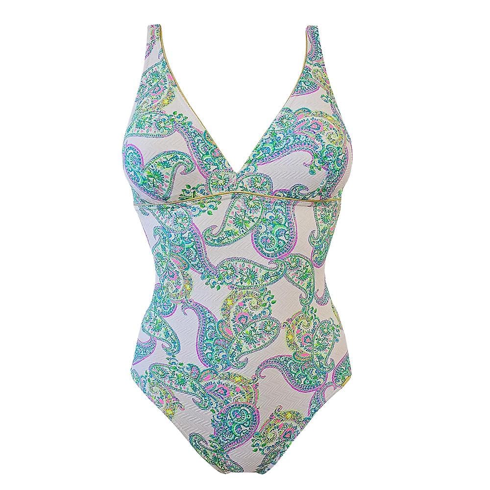 Maillot de bain Vert/Blanc/Rose Femme Grain de Sable Naka 1