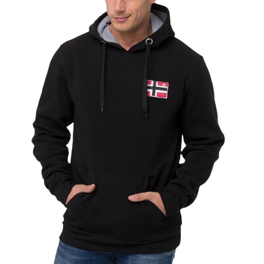 Sweat à Capuche Noir Homme Geographical Norway Fondant 1