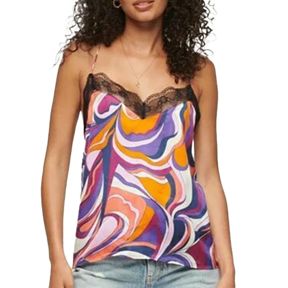 Top Violet/Orange/Noir Femme Superdry Studios 1