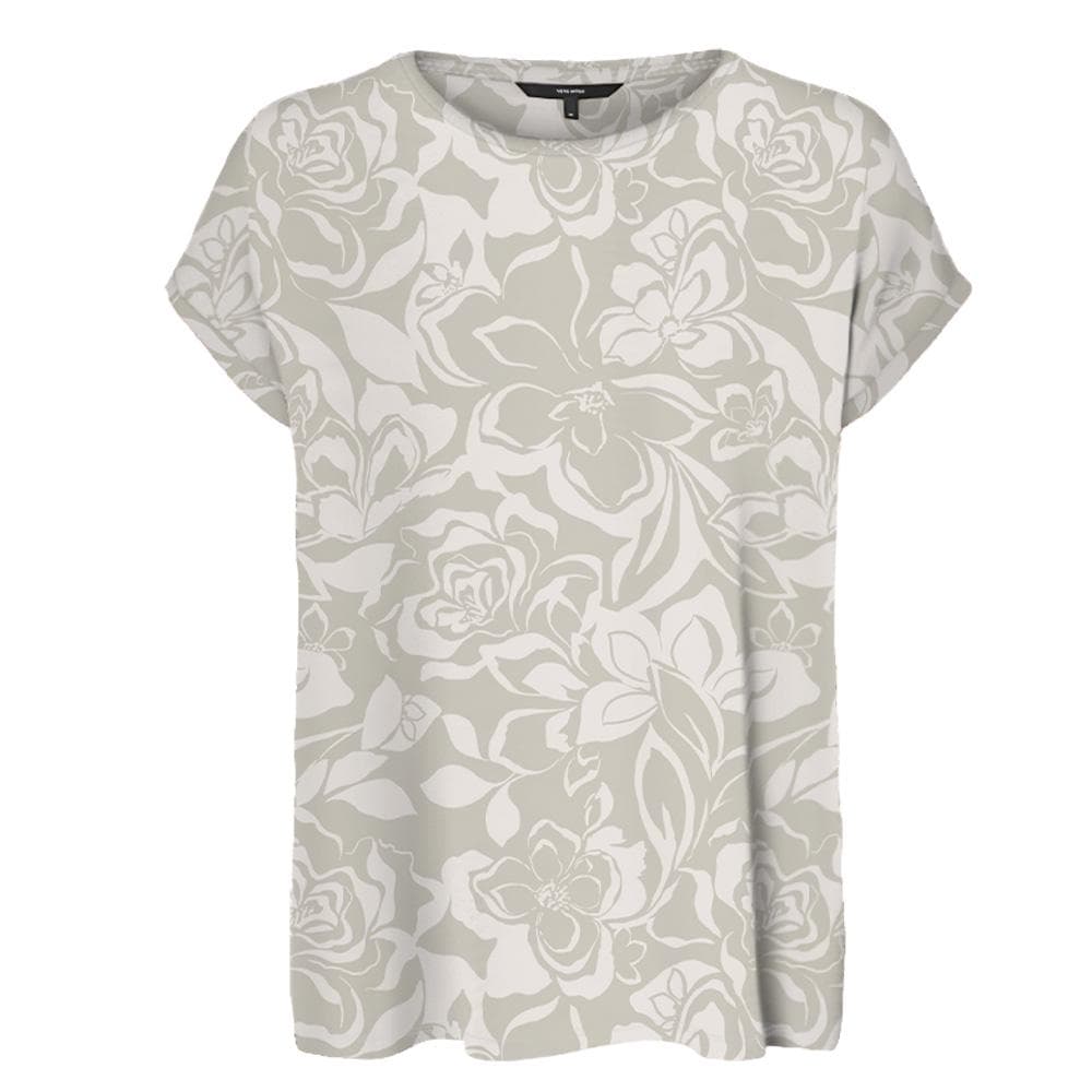 T-Shirt Beige/Blanc Femme Vero Moda Mava 1