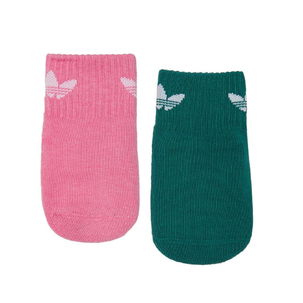 X2 Paires de Chaussettes Rose/Vert Adidas Ant Slip Sock 1