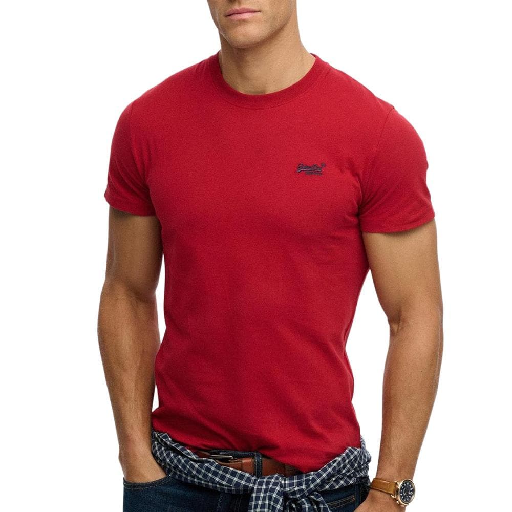 T-Shirt Rouge Vif Homme Superdry Essentials 1