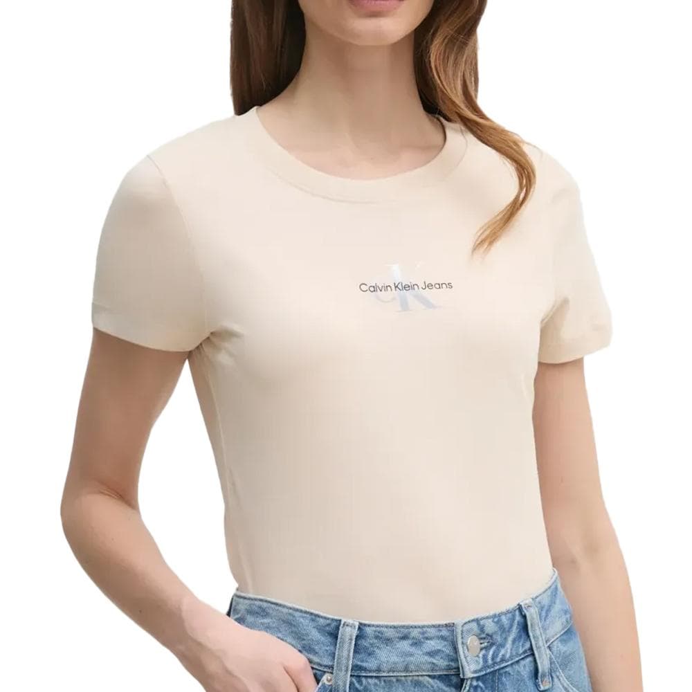 T-shirt Beige Femme Calvin Klein Jeans Gradient 1