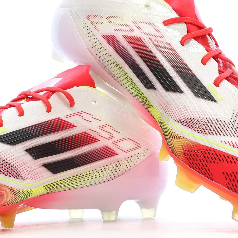 Chaussures de Foot Blanc/Rouge Adidas F50 Elite AG 7