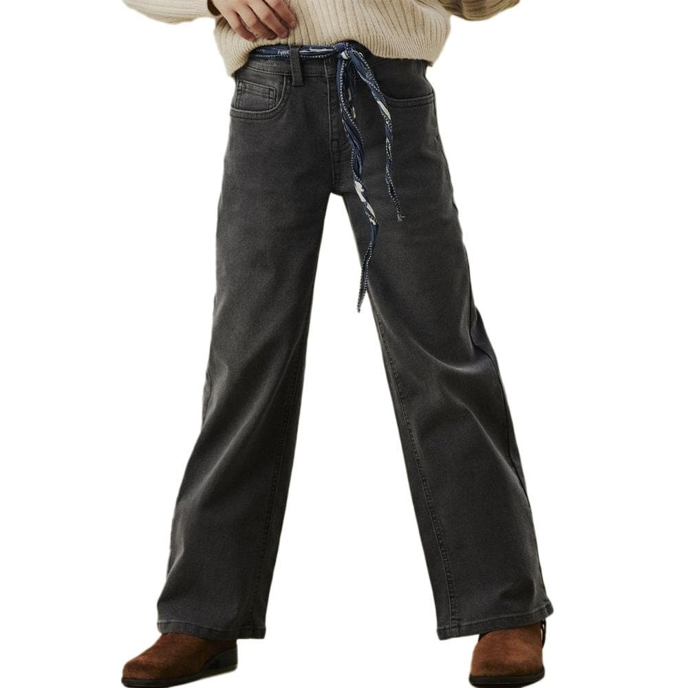 Jean Large Gris Foncé Fille Name it Nkfrose Wide 1