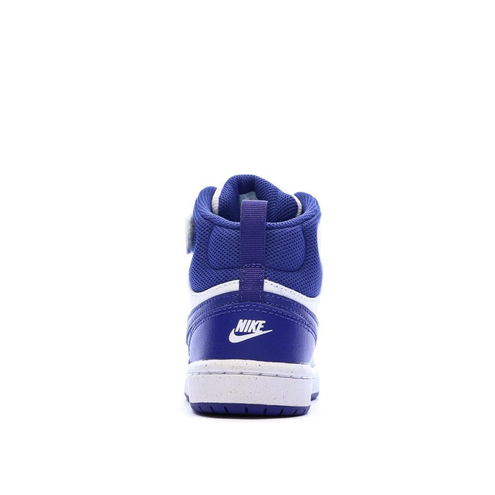 Baskets Blanches/Bleu Garçon Nike Court Borough Mid 2 3