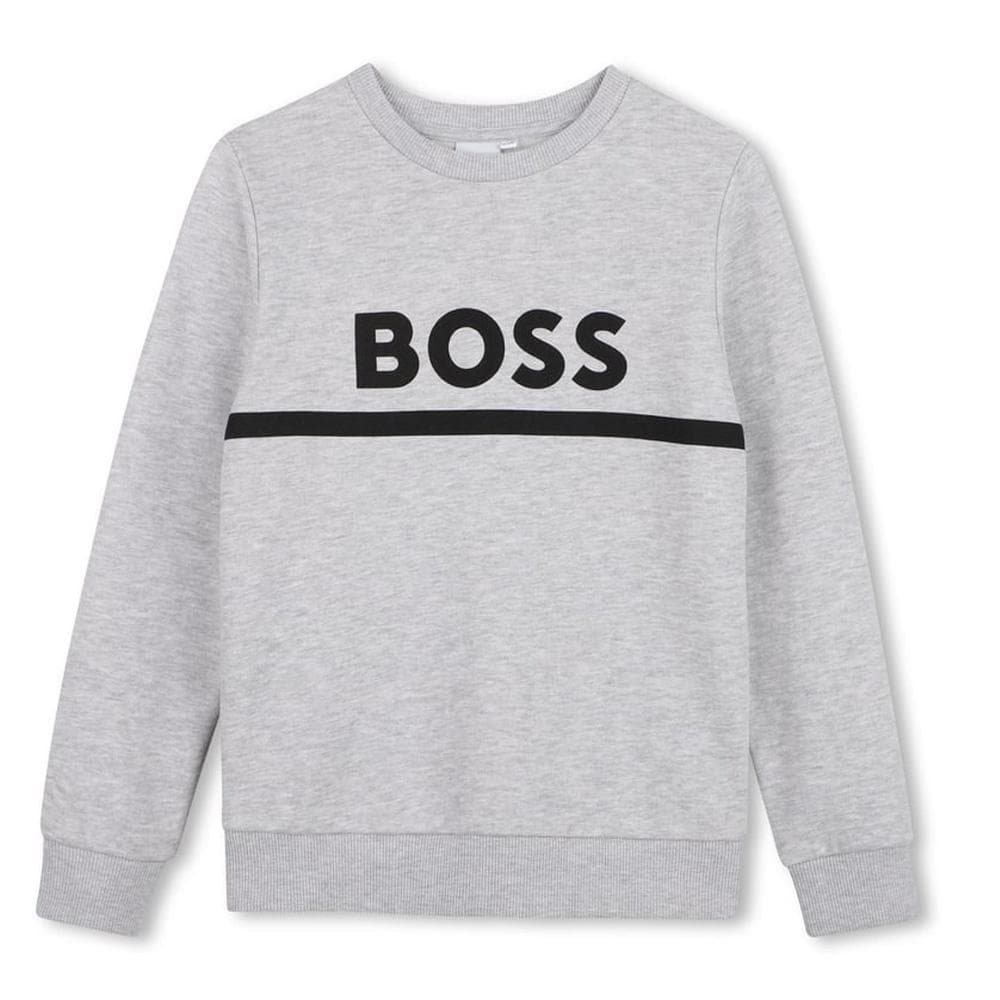 Sweat Gris Garçon Hugo Boss J52733 1