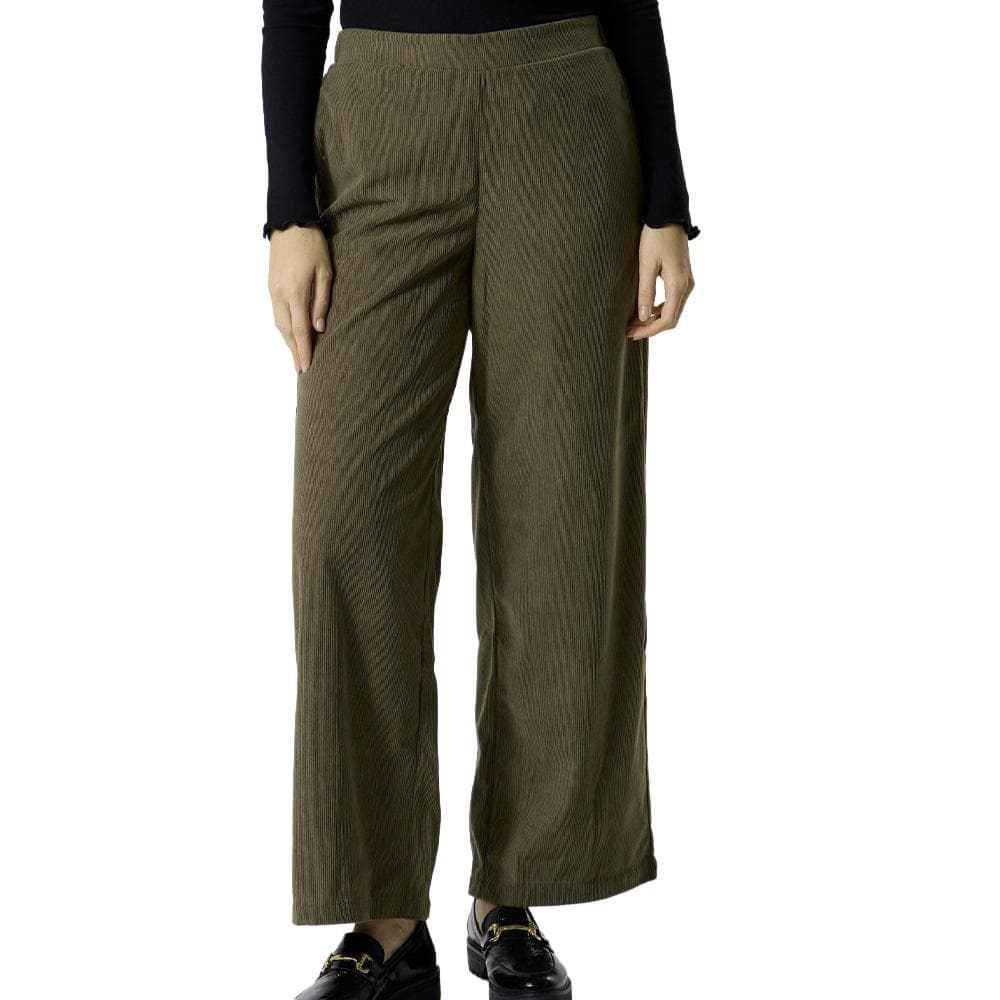 Pantalon en Velours Vert Foncé Femme Vero Moda Melly 1