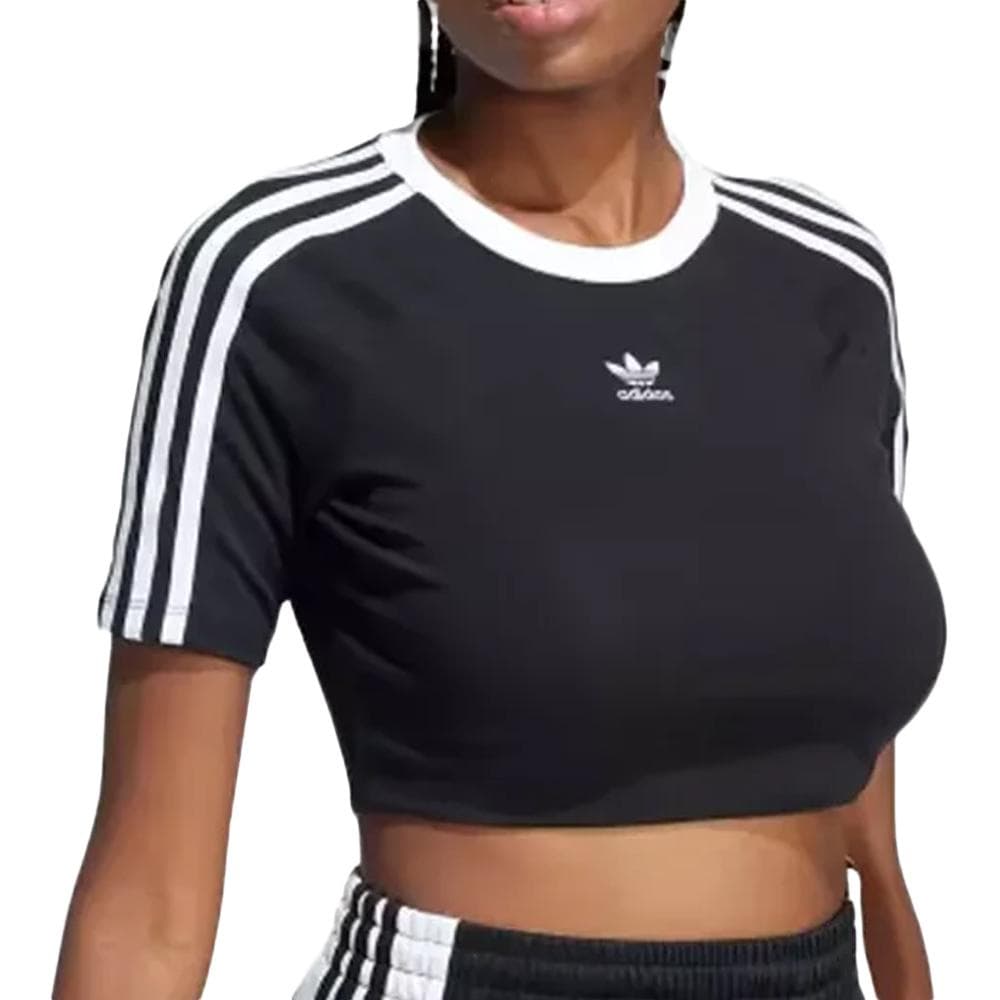 T-Shirt Noir Femme Adidas 3 S Baby 1