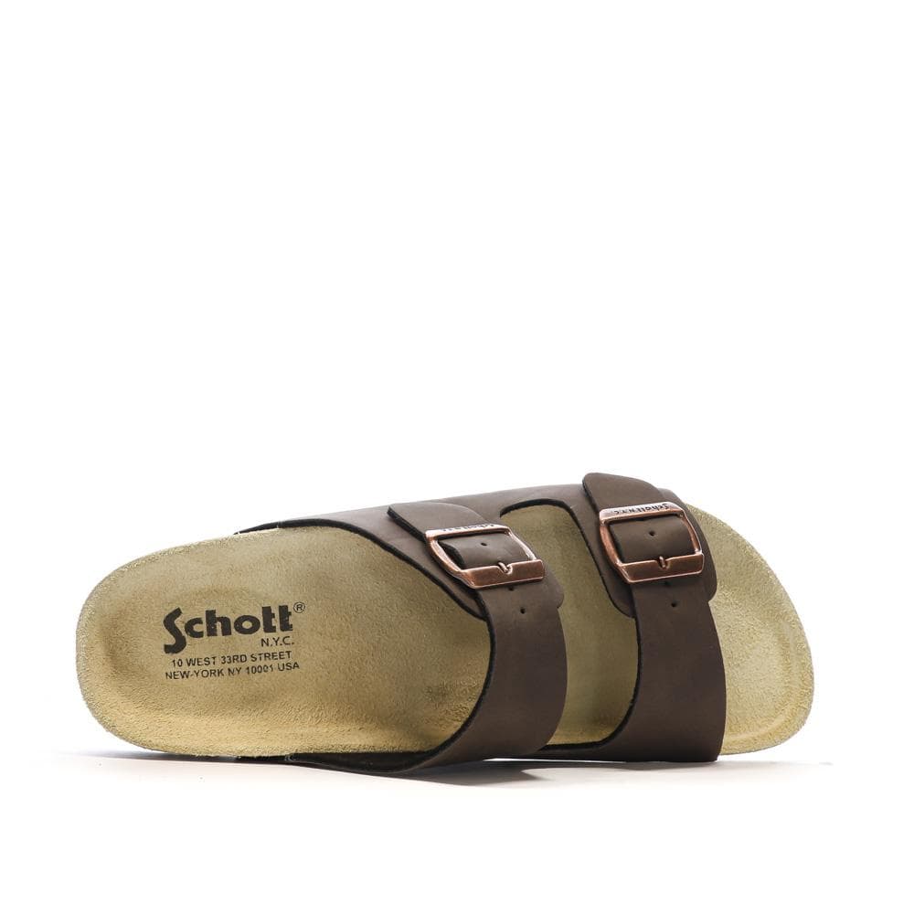 Sandales Marrons Lisses Homme Schott Arthur 2