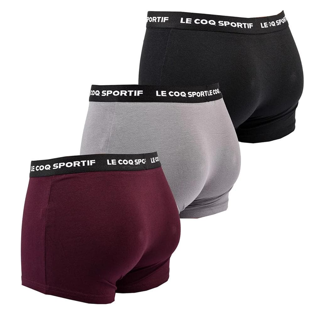 Lot de 3 Boxers Noir/Gris/Bordeaux Homme Le Coq Sportif Boxer 2